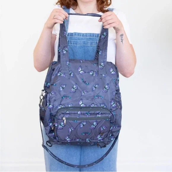 NWT Lug Butterfly Crescendo Convertible Shopper/Crossbody - Picture 7 of 9